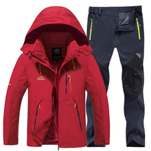 Load image into Gallery viewer, New winter men's sportswear, marching suit and trousers, tinder lining, hot ski suit, wind shield mountaineering suit
