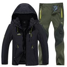 Load image into Gallery viewer, New winter men's sportswear, marching suit and trousers, tinder lining, hot ski suit, wind shield mountaineering suit
