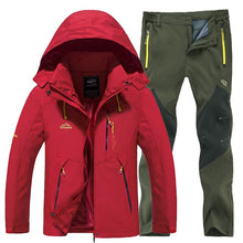 Load image into Gallery viewer, New winter men's sportswear, marching suit and trousers, tinder lining, hot ski suit, wind shield mountaineering suit
