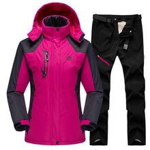 Load image into Gallery viewer, 2020 Ski Suit For Women Outdoor Waterproof Windproof Ski Jacket Pants Winter Snow Skiing Fleece Jackets Women's Snowboard Suit
