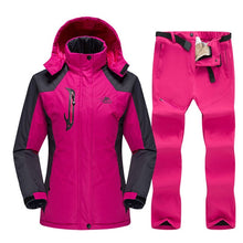 Load image into Gallery viewer, 2020 Ski Suit For Women Outdoor Waterproof Windproof Ski Jacket Pants Winter Snow Skiing Fleece Jackets Women's Snowboard Suit
