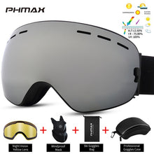 Load image into Gallery viewer, PHMAX Ski Goggles Men Anti-Fog Snowboard Glasses UV400 Double Layers Skiing Mask Goggles Women Winter Outdoor Snow Sunglasses
