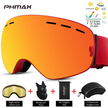 Load image into Gallery viewer, PHMAX Ski Goggles Men Anti-Fog Snowboard Glasses UV400 Double Layers Skiing Mask Goggles Women Winter Outdoor Snow Sunglasses
