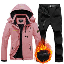 Load image into Gallery viewer, Women's Ski Suit Winter Thermal Warm Jacket Pants Set Windproof Waterproof Snowboarding Female Skiing Suits Snow Coat
