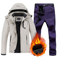 Load image into Gallery viewer, Women's Ski Suit Winter Thermal Warm Jacket Pants Set Windproof Waterproof Snowboarding Female Skiing Suits Snow Coat
