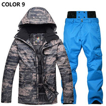 Load image into Gallery viewer, Ski Suit Men Winter New Outdoor Windproof Waterproof Thermal Male Snow Pants Sets Skiing And Snowboarding Ski Jacket Men Brands

