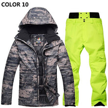 Load image into Gallery viewer, Ski Suit Men Winter New Outdoor Windproof Waterproof Thermal Male Snow Pants Sets Skiing And Snowboarding Ski Jacket Men Brands
