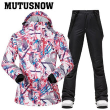 Load image into Gallery viewer, -30 degree Ski Suit Women Winter Female Jackets and Pants Warm Waterproof Women's Jacket Outdoor Snowboard Cycling Camping Brand
