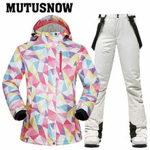 Load image into Gallery viewer, -30 degree Ski Suit Women Winter Female Jackets and Pants Warm Waterproof Women's Jacket Outdoor Snowboard Cycling Camping Brand
