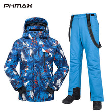 Load image into Gallery viewer, PHMAX Winter Ski Suit Men Women Windproof Ski Jacket Pants Set Waterproof Keep Warm Outdoor Skiing and Snowboarding Jacket

