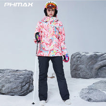 Load image into Gallery viewer, PHMAX Winter Ski Suit Men Women Windproof Ski Jacket Pants Set Waterproof Keep Warm Outdoor Skiing and Snowboarding Jacket
