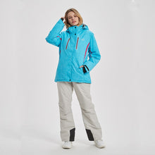 Load image into Gallery viewer, Women Ski Suit Brands High Quality Set Waterproof Warm -30 Degree Skiing Jacket And Pants Winter Outdoor Snowboarding Suits
