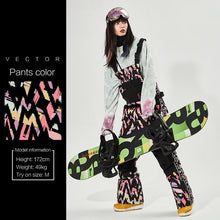 Load image into Gallery viewer, VECTOR Brand Men Women Ski Suit Ski Jacket Ski Pants Bib Overalls Winter Warm Windproof Waterproof Outdoor Sports Snowboard
