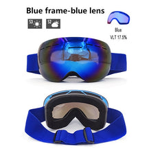 Load image into Gallery viewer, Skiing Eyewear Double Layers Ski Goggles UV400 Anti Fog Ski Mask Case Men Women Winter Snowboard Glasses Snowboarding Snowmobile
