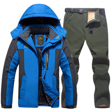 Load image into Gallery viewer, 2020 Men Ski Jacket Ski Pants Winter Warm Windproof Waterproof Outdoor Sports Snowboarding Skiing Fleece Coat Trousers Ski Suit
