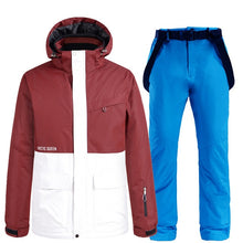 Load image into Gallery viewer, 2020 New Fashion Color Matching Ski Suit Men Women Windproof Waterproof Skiing Snowboard Jacket and Pants Suit Snowsuit Winter
