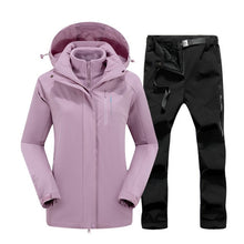 Load image into Gallery viewer, Winter Ski Suit for Women Brands Jacket Pants High Quality Windproof Waterproof Super Warm Snow Trousers Snowboard Clothing
