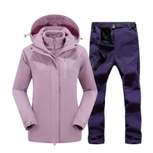 Load image into Gallery viewer, Winter Ski Suit for Women Brands Jacket Pants High Quality Windproof Waterproof Super Warm Snow Trousers Snowboard Clothing
