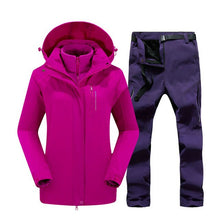 Load image into Gallery viewer, Winter Ski Suit for Women Brands Jacket Pants High Quality Windproof Waterproof Super Warm Snow Trousers Snowboard Clothing
