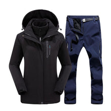 Load image into Gallery viewer, Winter Ski Suit for Women Brands Jacket Pants High Quality Windproof Waterproof Super Warm Snow Trousers Snowboard Clothing
