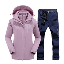 Load image into Gallery viewer, Winter Ski Suit for Women Brands Jacket Pants High Quality Windproof Waterproof Super Warm Snow Trousers Snowboard Clothing
