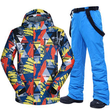 Load image into Gallery viewer, Men Ski Suit Brands Windproof Waterproof Warm Outdoor Sports Ski Jacket And Snow Pants Sets Winter Skiing And Snowboarding Suits

