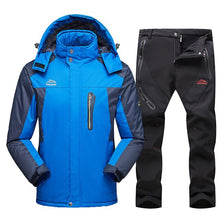 Load image into Gallery viewer, 2020 New Ski Suit Men Winter Waterproof Windproof Snow Clothes Men Ski Sets Warm Fleece Jacket Skiing Snowboarding Jacket Suit
