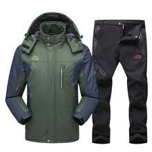 Load image into Gallery viewer, 2020 New Ski Suit Men Winter Waterproof Windproof Snow Clothes Men Ski Sets Warm Fleece Jacket Skiing Snowboarding Jacket Suit
