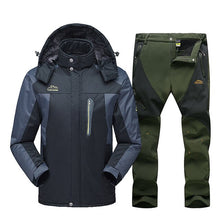 Load image into Gallery viewer, 2020 New Ski Suit Men Winter Waterproof Windproof Snow Clothes Men Ski Sets Warm Fleece Jacket Skiing Snowboarding Jacket Suit
