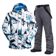 Load image into Gallery viewer, Large Size Men's Ski Suit -30 Temperature Waterproof Warm Winter Mountaineering Snow Snowboard Jackets and Pants Set
