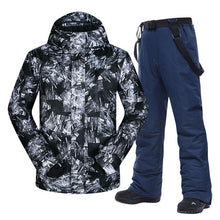 Load image into Gallery viewer, Large Size Men's Ski Suit -30 Temperature Waterproof Warm Winter Mountaineering Snow Snowboard Jackets and Pants Set
