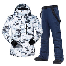 Load image into Gallery viewer, Large Size Men's Ski Suit -30 Temperature Waterproof Warm Winter Mountaineering Snow Snowboard Jackets and Pants Set
