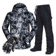 Load image into Gallery viewer, Large Size Men's Ski Suit -30 Temperature Waterproof Warm Winter Mountaineering Snow Snowboard Jackets and Pants Set
