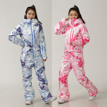 Load image into Gallery viewer, 2020 Winter Ski Jumpsuit Women Hooded Waterproof Overalls Ski Female Warm Outrdoor Woman Snowboard Suit One-Piece Skiing Clothes
