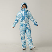 Load image into Gallery viewer, 2020 Winter Ski Jumpsuit Women Hooded Waterproof Overalls Ski Female Warm Outrdoor Woman Snowboard Suit One-Piece Skiing Clothes
