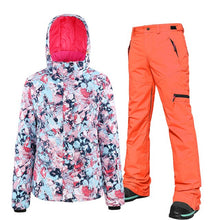 Load image into Gallery viewer, Ski Suit Women Ski Jacket And Pants -30°C Winter Warm Waterproof Windproof Skiing And Snowboarding Suits Female Brand Snow Set
