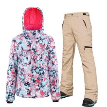 Load image into Gallery viewer, Ski Suit Women Ski Jacket And Pants -30°C Winter Warm Waterproof Windproof Skiing And Snowboarding Suits Female Brand Snow Set
