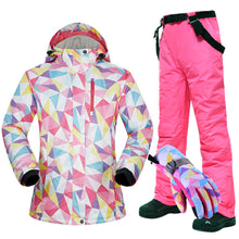 Load image into Gallery viewer, Ski Suits Women Winter Brands Sets Windproof Waterproof Breathable Outdoor Female Ski Jacket and Pants And Snowboarding Suits
