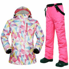 Load image into Gallery viewer, Ski Suits Women Winter Brands Sets Windproof Waterproof Breathable Outdoor Female Ski Jacket and Pants And Snowboarding Suits
