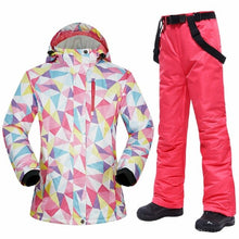 Load image into Gallery viewer, Ski Suits Women Winter Brands Sets Windproof Waterproof Breathable Outdoor Female Ski Jacket and Pants And Snowboarding Suits
