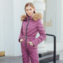 Load image into Gallery viewer, New Fashion One-Piece Ski Suit Women Warm Skiing Jumpsuit Snowboarding Suits Female Outdoor Snow Costumes Winter Overalls
