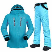 Load image into Gallery viewer, Winter Ski Suit Women High-quality Windproof Waterproof Breathable Thermal Snow Jackets and Pants Skiing and Snowboarding Suits
