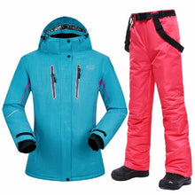 Load image into Gallery viewer, Winter Ski Suit Women High-quality Windproof Waterproof Breathable Thermal Snow Jackets and Pants Skiing and Snowboarding Suits

