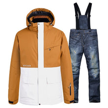 Load image into Gallery viewer, New Women's &amp; Men's Ski Jackets + Strap Snow Pants Bib Snow Suit Sets Snowboard Clothing Waterproof Costumes Winter Outdoor Wear
