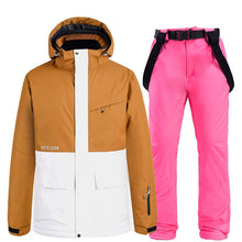Load image into Gallery viewer, New Women's &amp; Men's Ski Jackets + Strap Snow Pants Bib Snow Suit Sets Snowboard Clothing Waterproof Costumes Winter Outdoor Wear
