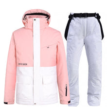 Load image into Gallery viewer, Women Ski Suit New Winter Windproof Waterproof Jacket Ski Pants Suit Female Thicken Warm And Breathable Snowboard Snow Suit
