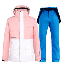 Load image into Gallery viewer, Women Ski Suit New Winter Windproof Waterproof Jacket Ski Pants Suit Female Thicken Warm And Breathable Snowboard Snow Suit
