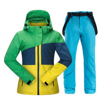 Load image into Gallery viewer, Women Ski Suit Warm Windproof Waterproof Hooded Snow Jacket + Pants Female Winter Outdoor Snowboard Snowmobile Snow Suit
