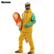 Load image into Gallery viewer, New arrival thicken winter snowboarding set men waterproof windproof warm ski mountaineering jacket and pants skiing suit
