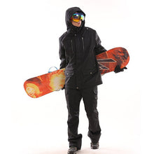 Load image into Gallery viewer, New arrival thicken winter snowboarding set men waterproof windproof warm ski mountaineering jacket and pants skiing suit
